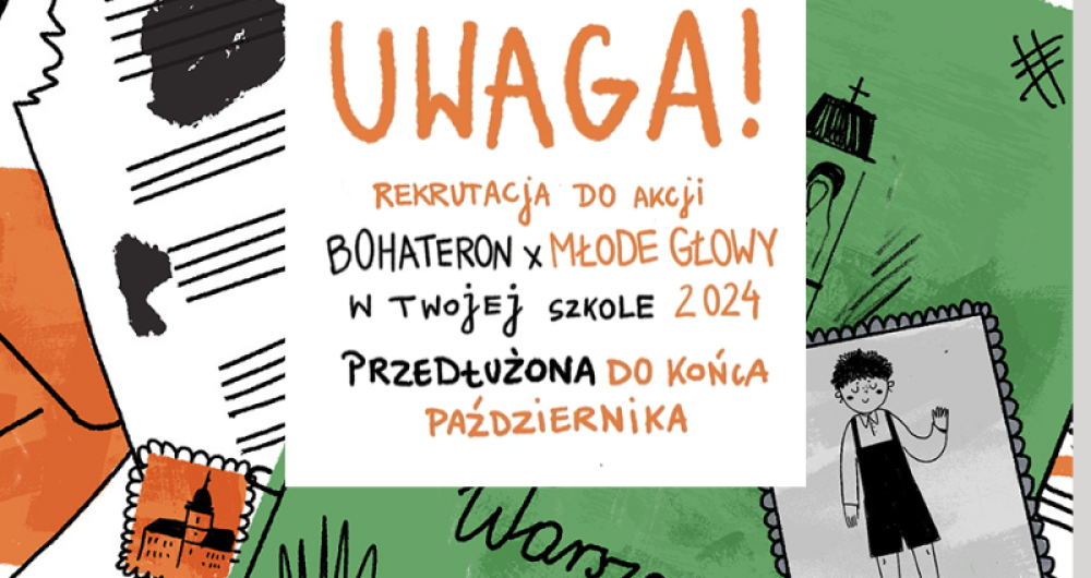 Przedłużamy rekrutację do akcji BohaterON x MŁODE GŁOWY 2024