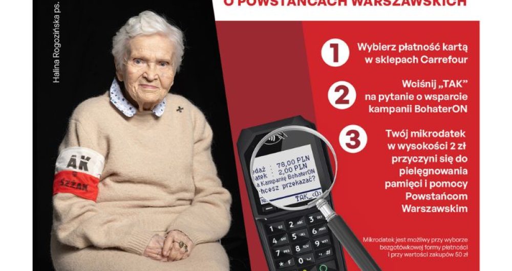 “Pomagaj i pamiętaj o Powstańcach Warszawskich” – klienci Carrefour włączą się w obchody 80. rocznicy Powstania Warszawskiego
